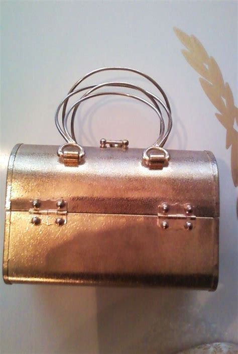 lady london metal box purse|Vintage Box Handbag .